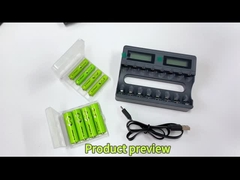 LED 8 slots AA AAA 1.2v NIMH fast battery charger