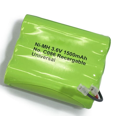 Buy Cylindrical 3.6 V NiMH Battery Pack 1500mah High Capacity Range For Toys online manufacture