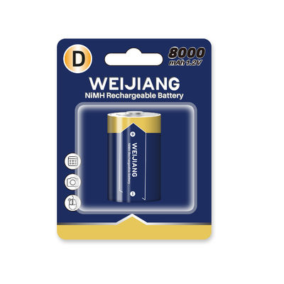 Buy Cylindrical NiMH Rechargeable Battery 8000mAh D NiMH Battery Cell For Flashlights online manufacture