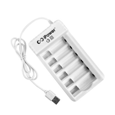 Buy 6 Slots Smart AA AAA Battery Charger With Indicator DC 5V 1A online manufacture