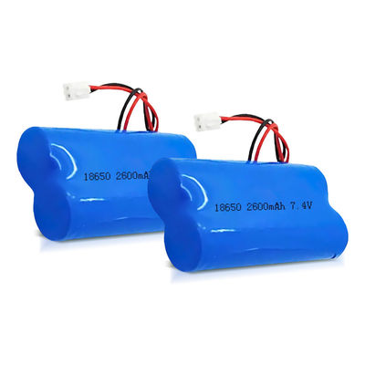 Buy 7.4 v Custom 18650 Li Ion Battery Pack 2600mAh 2S1P High Capacity Cell online manufacture