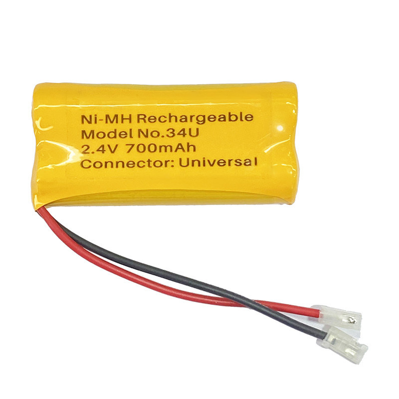 Customized 2.4V NiMh Battery Pack 700mAh Ni Mh Battery For Solar Light