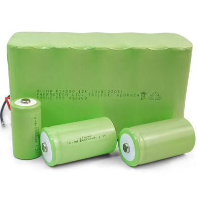 Cylindrical 12 Volt NiMH Battery Pack 800mAh For Electricity Meter