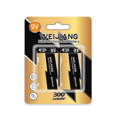 300mAh Ipower 9v Batería AA Hidruro de níquel metálico Baterías recargables para electrodomésticos