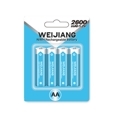 High Quality  1.2V AA 2600mah Nimh Rechargeable Battery Ni-mh