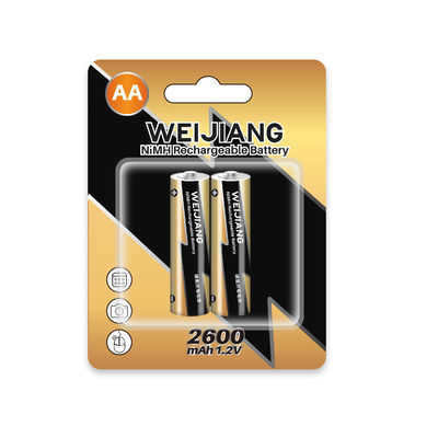 OEM 1.2V Ni-Mh Rechargeable AA 1800mah 2600mah nimh AA rechargeable battery for toys