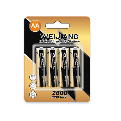 1800mAh 1.2V Rechargeable Batteries NIMH AA Rechargeable Battery Packs 2600mah
