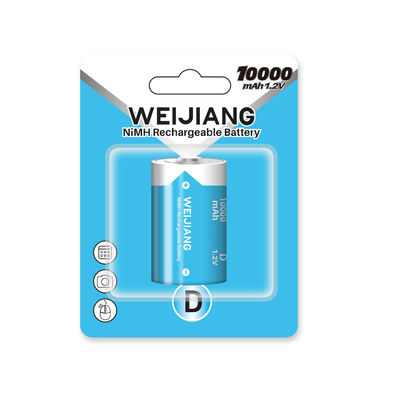 REACH Approval LR20 Rechargeable Batteries 10000mAh D Size Nimh Battery