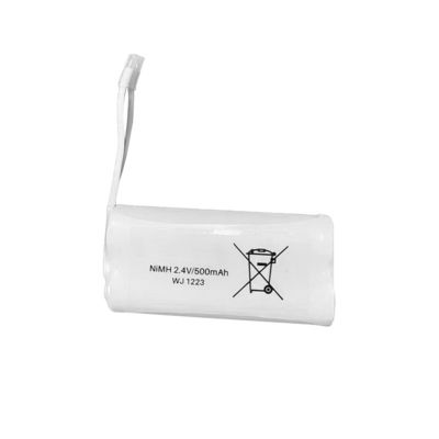 Hight Cycles AA Rechargeable NiMH Battery Pack 2.4V 500mAh White Moulding