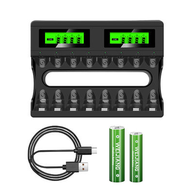 NiMH Rechargeable Battery Charger 1.2V AA AAA LED Smart Fast 8 Slots