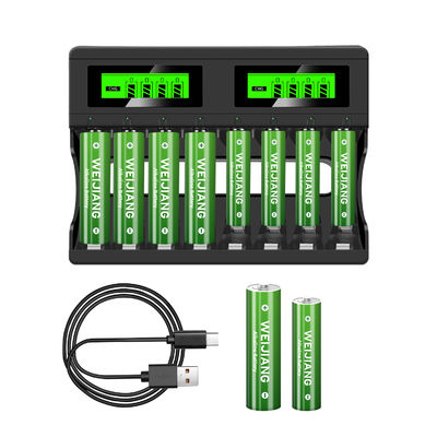 LCD Display Smart Rechargeable Battery Charger With 8 Slots For AA / AAA NiMh NiCd