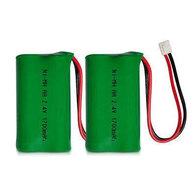 2.4V AA Rechargeable custom nimh battery packs 1700mah For Toys